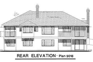 Exterior - Rear Elevation for Traditional House Plan #18-9018 - 3 bed, 2 bath
