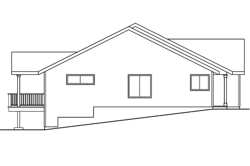 Home Plan - Exterior - Other Elevation for Cottage House Plan #124-592 - 3 bed, 2 bath