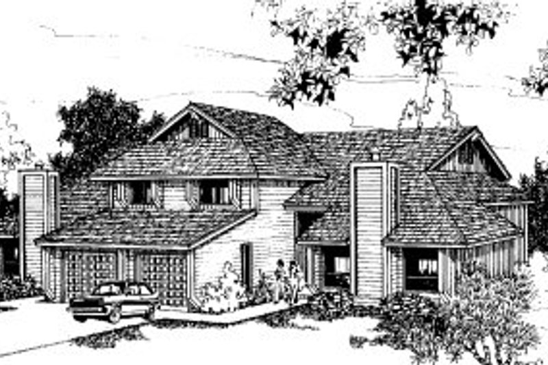 Exterior - Front Elevation 2 for Modern House Plan #303-228 - 2 bed, 1.5 bath