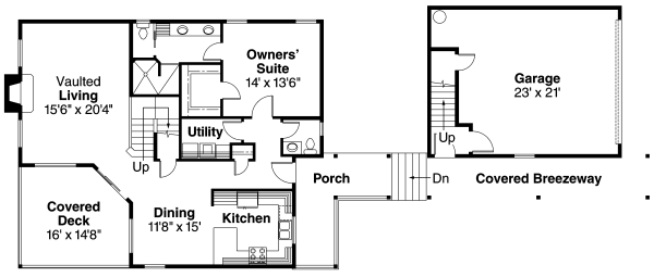 Dream House Plan - Floor Plan - Main Floor Plan #124-626