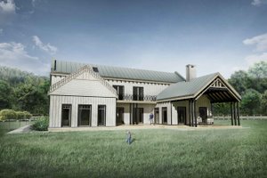 Exterior - Rear Elevation for Farmhouse House Plan #924-5 - 3 bed, 2.5 bath