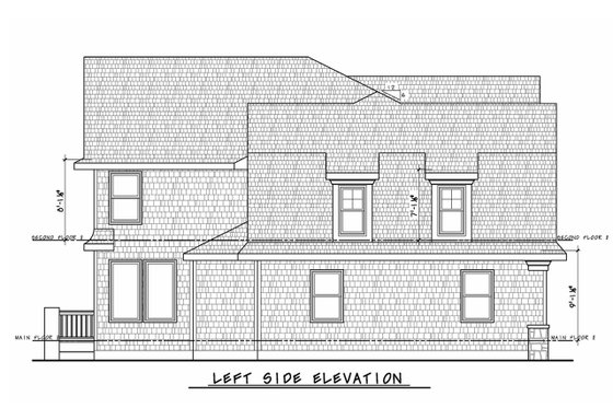 Exterior - Other Elevation for Colonial House Plan #20-2442 - 4 bed, 4.5 bath