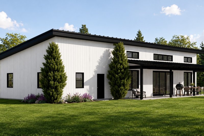 Architectural House Design - Exterior - Rear Elevation for Contemporary House Plan #1064-504 - 3 bed, 2 bath