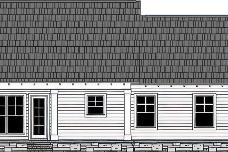Architectural House Design - Exterior - Rear Elevation for Craftsman House Plan #21-629 - 3 bed, 2.5 bath