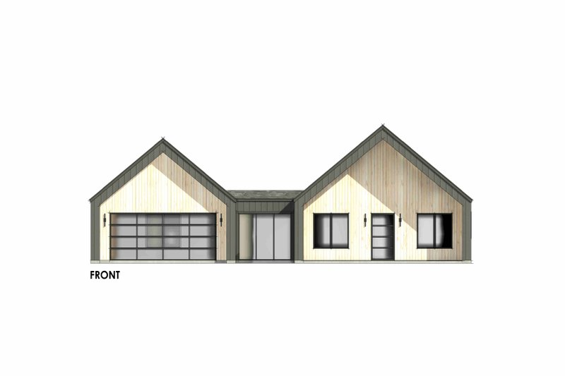Architectural House Design - Exterior - Front Elevation 3 for Modern House Plan #1096-204 - 3 bed, 2 bath