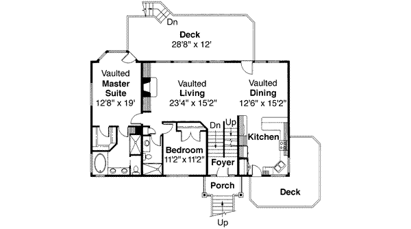 Home Plan - Craftsman Floor Plan - Upper Floor Plan #124-333