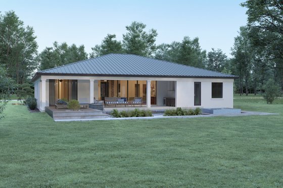 Exterior - Rear Elevation for Modern House Plan #930-542 - 3 bed, 3 bath