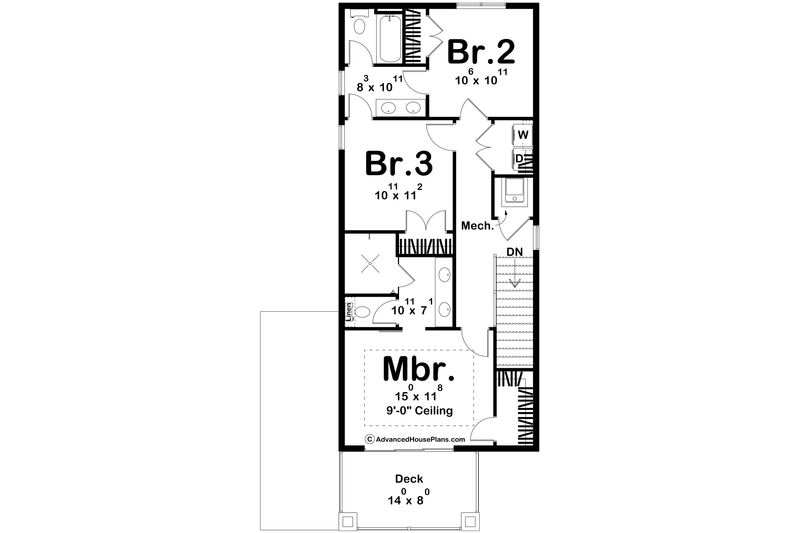 Home Plan - Floor Plan - Other Floor for Farmhouse House Plan #455-409 - 3 bed, 2.5 bath