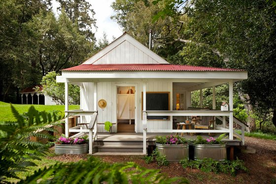 Exterior - Front Elevation for Farmhouse House Plan #889-3 - 1 bed, 1 bath