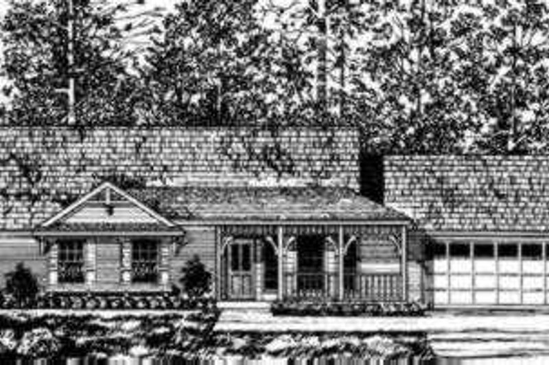 Architectural House Design - Traditional Exterior - Front Elevation Plan #40-251