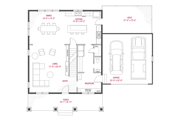 Home Plan - Craftsman Floor Plan - Main Floor Plan #1079-2