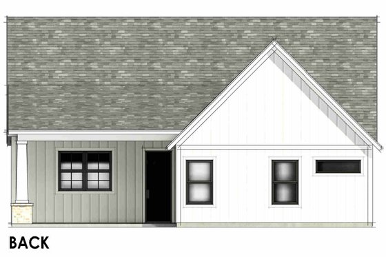Exterior - Rear Elevation for Craftsman House Plan #1096-192 - 4 bed, 3 bath