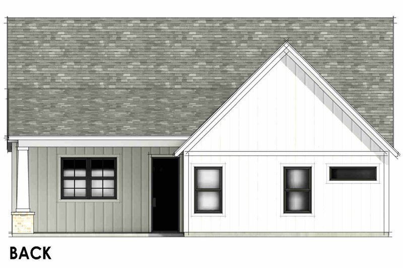 House Blueprint - Exterior - Rear Elevation for Craftsman House Plan #1096-192 - 4 bed, 3 bath