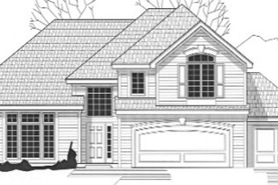 Exterior - Front Elevation for Traditional House Plan #67-761 - 4 bed, 2 bath