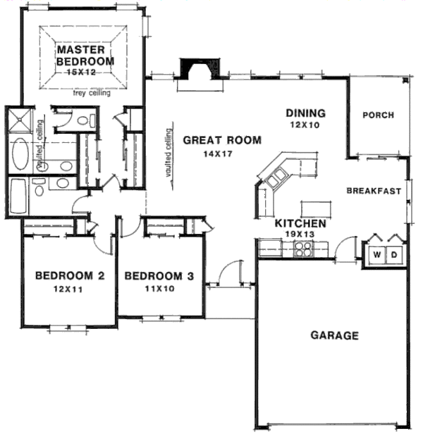 House Plan Design - Mediterranean Floor Plan - Main Floor Plan #129-112