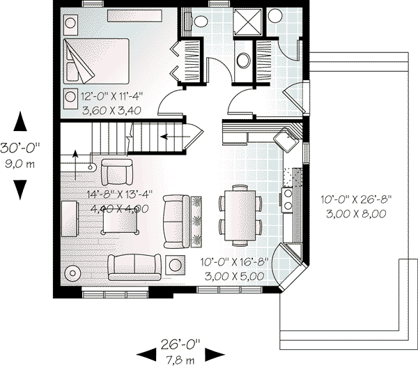 House Blueprint - Cottage Floor Plan - Main Floor Plan #23-577