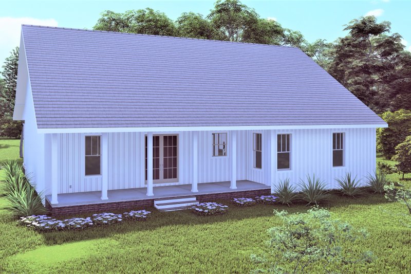 Home Plan - Exterior - Rear Elevation for Farmhouse House Plan #44-250 - 3 bed, 2 bath
