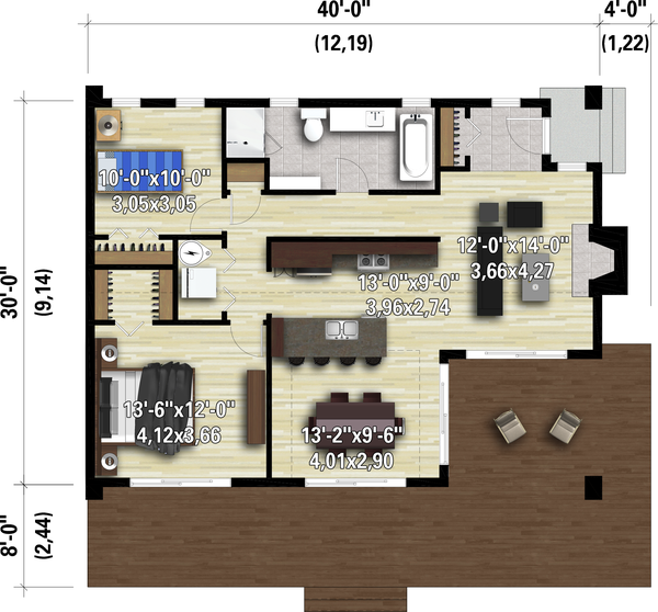 House Blueprint - Cottage Floor Plan - Main Floor Plan #25-4935