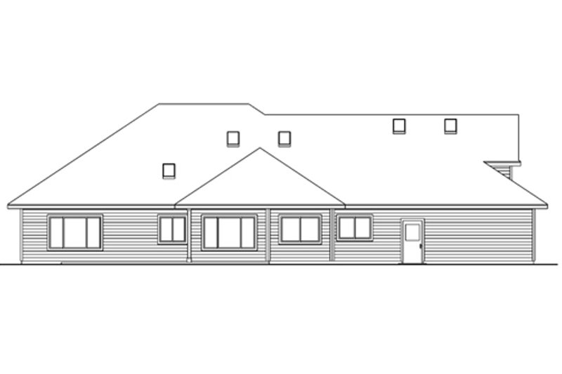 Home Plan - Exterior - Rear Elevation House Plan #124-605 - 3 bed, 2.5 bath