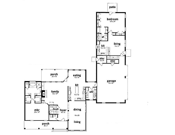 Country Floor Plan - Main Floor Plan #36-230