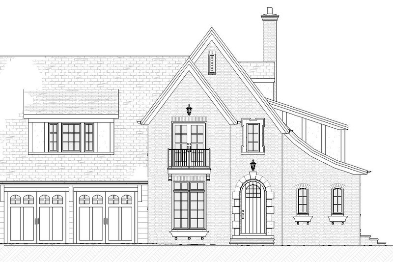Architectural House Design - Exterior - Front Elevation 3 for Tudor House Plan #901-141 - 3 bed, 3.5 bath