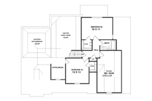 Floor Plan - Upper Floor for Traditional House Plan #81-230 - 3 bed, 2.5 bath