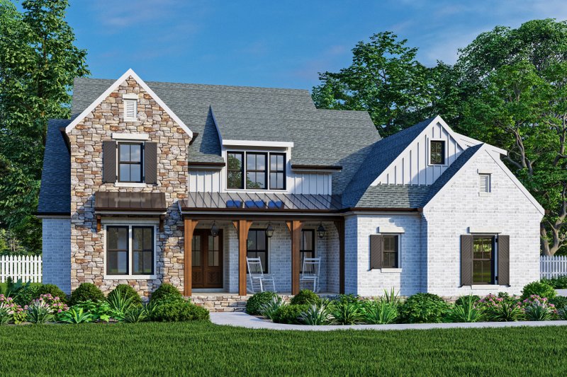 Dream House Plan - Farmhouse Exterior - Front Elevation Plan #927-1032
