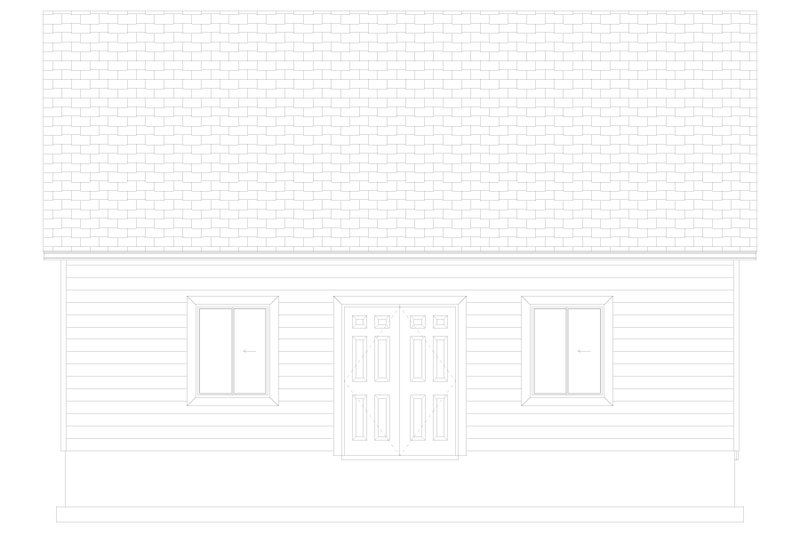 Architectural House Design - Exterior - Front Elevation 5 for Traditional House Plan #1060-86, 0.5 bath