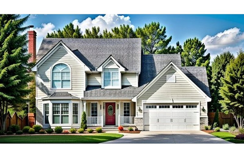 House Blueprint - Traditional Exterior - Front Elevation Plan #58-148