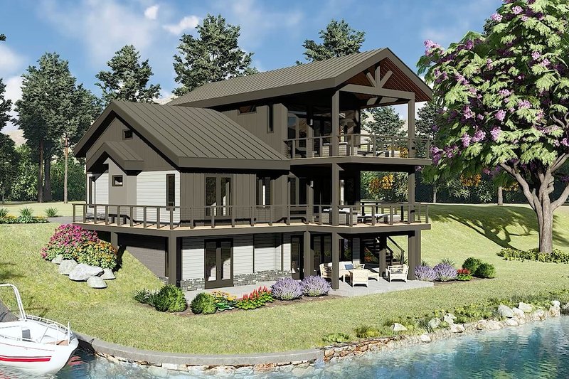 Architectural House Design - Exterior - Other Elevation 2 for Contemporary House Plan #932-1273 - 4 bed, 3 bath