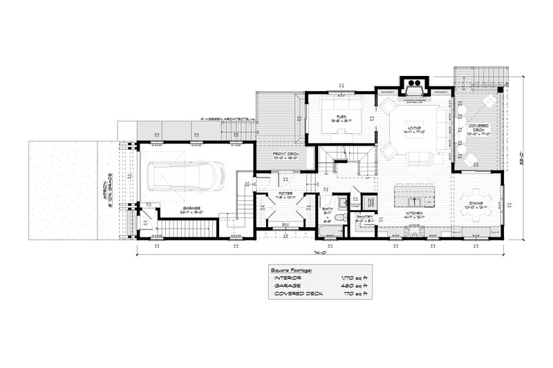 House Design - Floor Plan - Main Floor for Cottage House Plan #928-400 - 4 bed, 4 bath