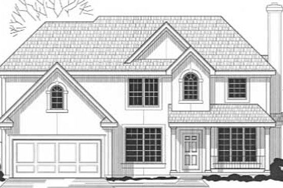 Exterior - Front Elevation for Traditional House Plan #67-513 - 4 bed, 2.5 bath