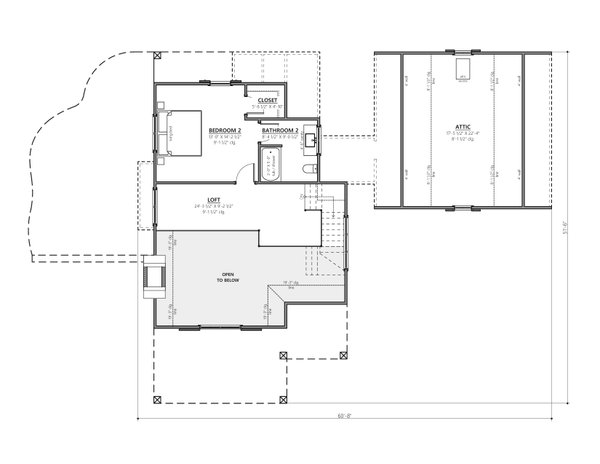 Craftsman Floor Plan - Upper Floor Plan #1094-15