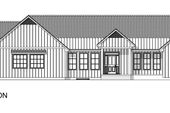 Exterior - Front Elevation 4 for Ranch House Plan #1084-7 - 5 bed, 4 bath