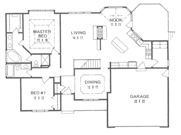 Traditional Floor Plan - Main Floor Plan #58-144