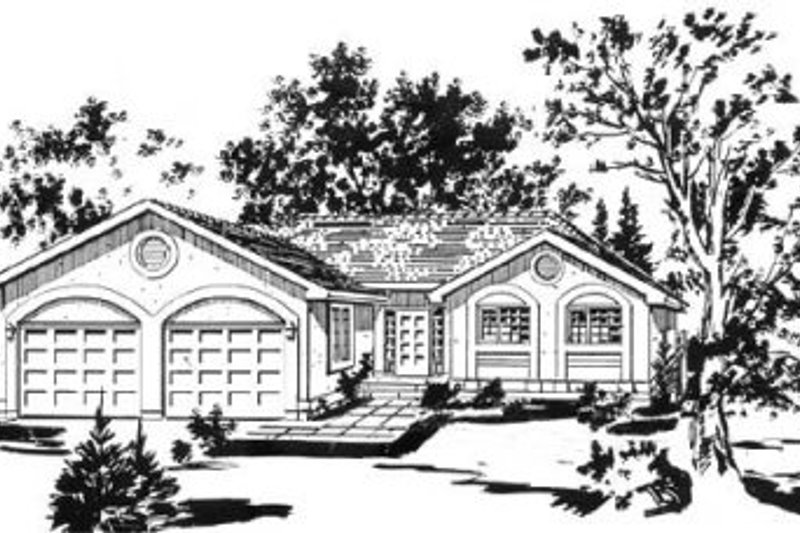 Architectural House Design - European Exterior - Front Elevation Plan #18-9161