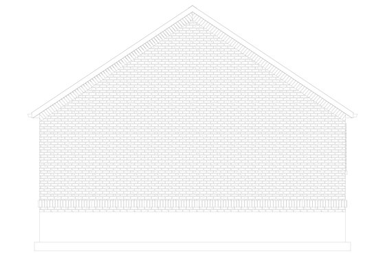 Exterior - Rear Elevation 1 for Traditional House Plan #1060-295, 1 bath