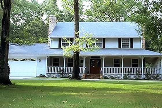 Exterior - Front Elevation for Country House Plan #320-415 - 4 bed, 2.5 bath