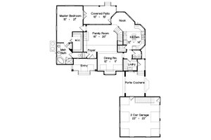 Floor Plan - Main Floor for Country House Plan #417-231 - 4 bed, 3.5 bath