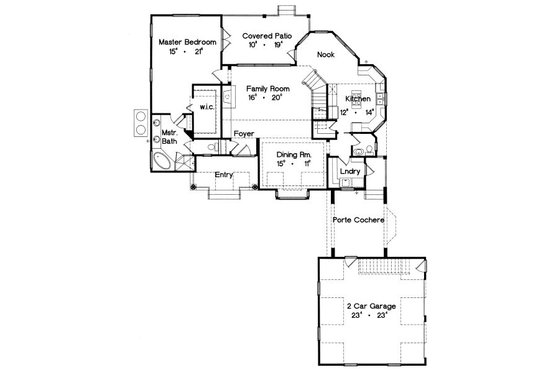 Floor Plan - Main Floor for Country House Plan #417-231 - 4 bed, 3.5 bath
