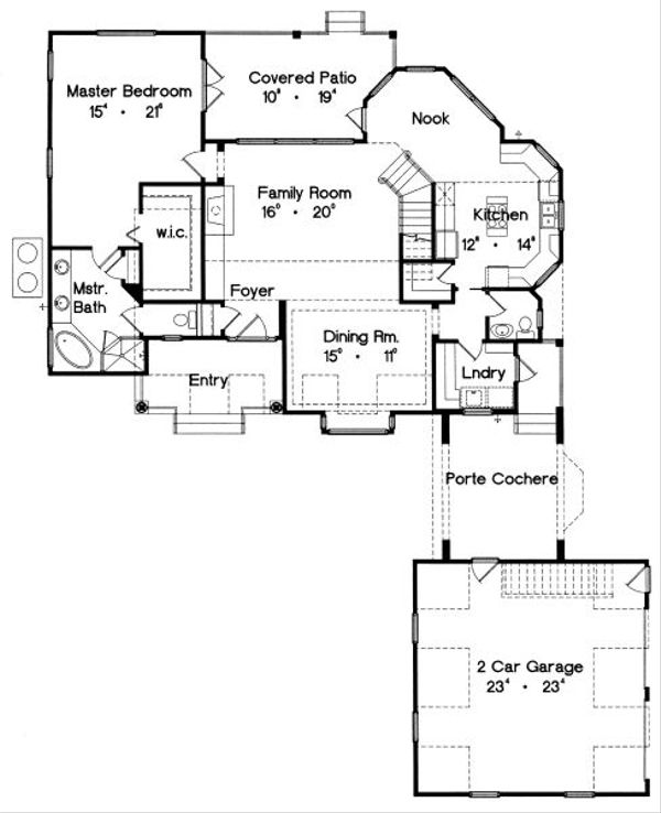 Country Floor Plan - Main Floor Plan #417-231
