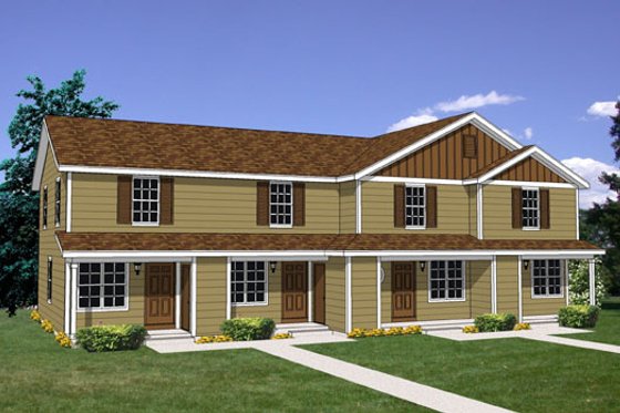 Exterior - Front Elevation for Traditional House Plan #116-298 - 2 bed, 1 bath