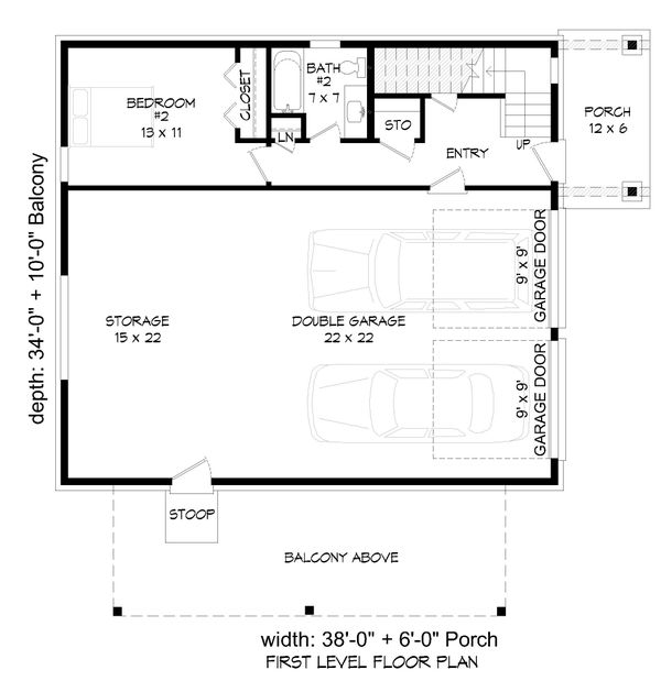 Contemporary Floor Plan - Lower Floor Plan #932-365