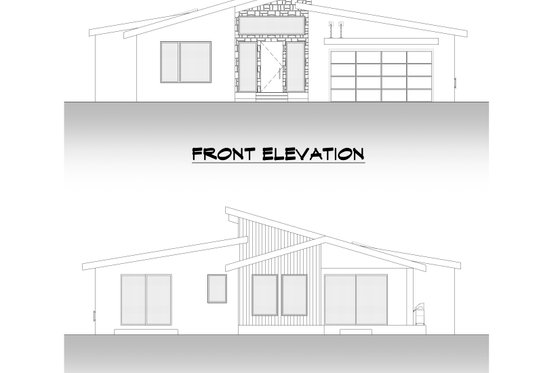 Exterior - Other Elevation 2 for Contemporary House Plan #1066-181 - 3 bed, 3 bath