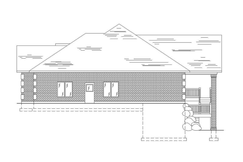 Dream House Plan - Right Side Elevation