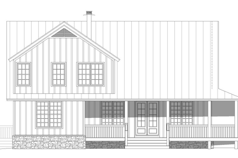 Home Plan - Exterior - Rear Elevation for Country House Plan #932-59 - 3 bed, 3.5 bath