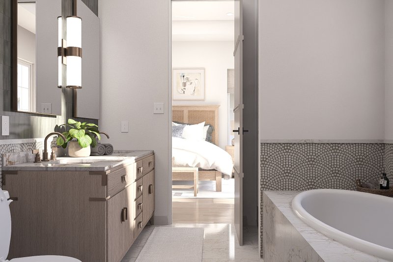 House Blueprint - Interior - Master Bathroom 1 for Beach House Plan #455-751 - 3 bed, 2.5 bath