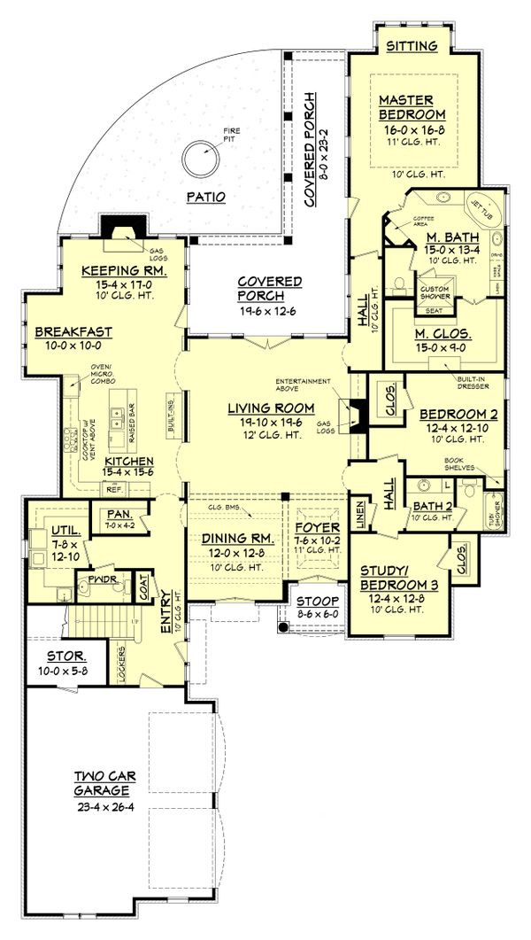 Dream House Plan - European Floor Plan - Main Floor Plan #430-109