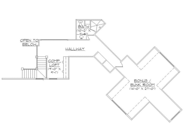 Craftsman Floor Plan - Other Floor Plan #5-463