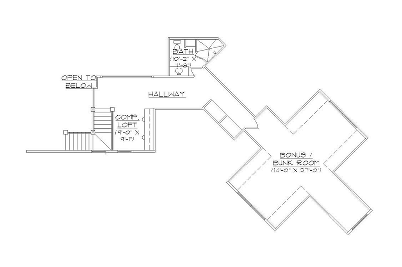 Architectural House Design - Floor Plan - Other Floor for Craftsman House Plan #5-463 - 4 bed, 6 bath